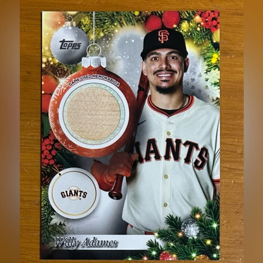 2025 Topps Holiday San Francisco Giants v Willie Adames Relic Card #PR-WA